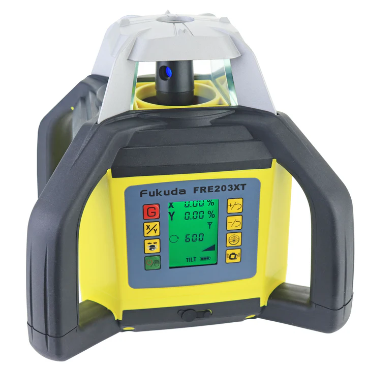 Rotačný sklonový laser FKD FRE-203XTG + statív s kľukou + flexi lata