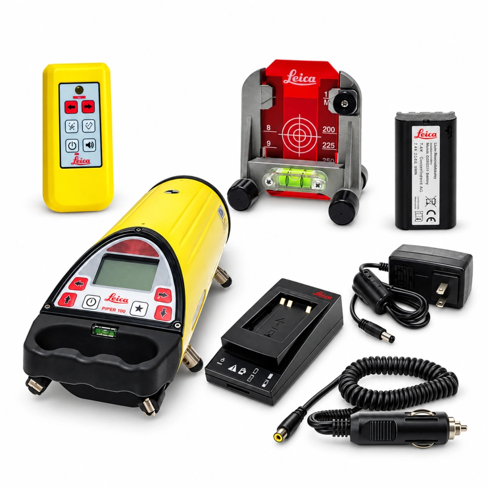 Potrubný laser Leica Piper 100 - zostava