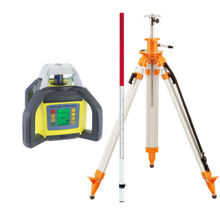 Rotačný sklonový laser FKD FRE-203XTG + statív s kľukou + flexi lata
