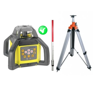 Rotačný laser FKD FRE-203XG + statív s kľukou + flexi lata - zelený lúč